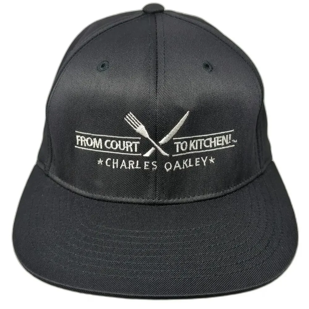 Pacific Headwear Baseball Cap Black XL Charles Oakley From Court To Kitchen Hat